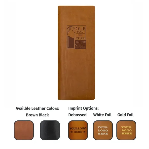 Genuine leather Simple Menu Cover Vertical - Closed (5.75"w x 9.25"h)... from ASI 75126 Oowee Products