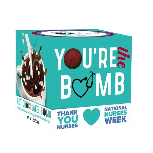 Red Drizzle Hot Chocolate Bomb in Full Color Gift Box... from ASI 44900 NC Custom (CI/Lanco) / Chocolate Inn