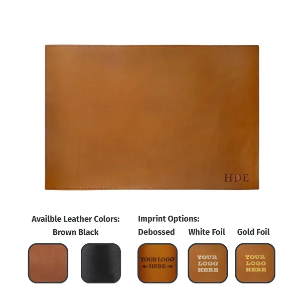 100 Genuine Leather 18" x 12" Gun Mat with a decorative... from ASI 75126 Oowee Products