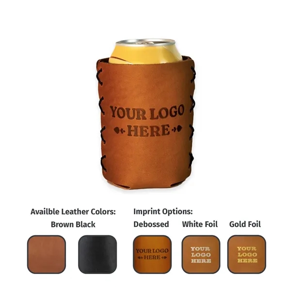 100% Leather Can Holder, also known as a Can sleeve or... from ASI 75126 Oowee Products / OOWEE PRODUCTS