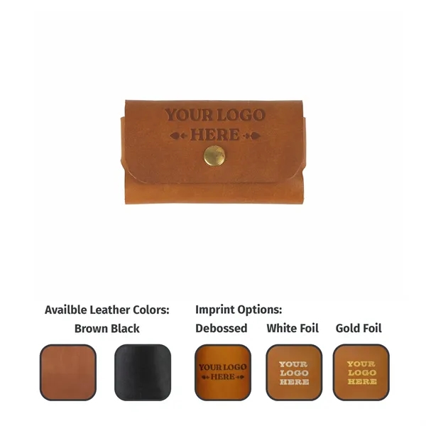 Full-grain leather business card holder.... from ASI 75126 Oowee Products