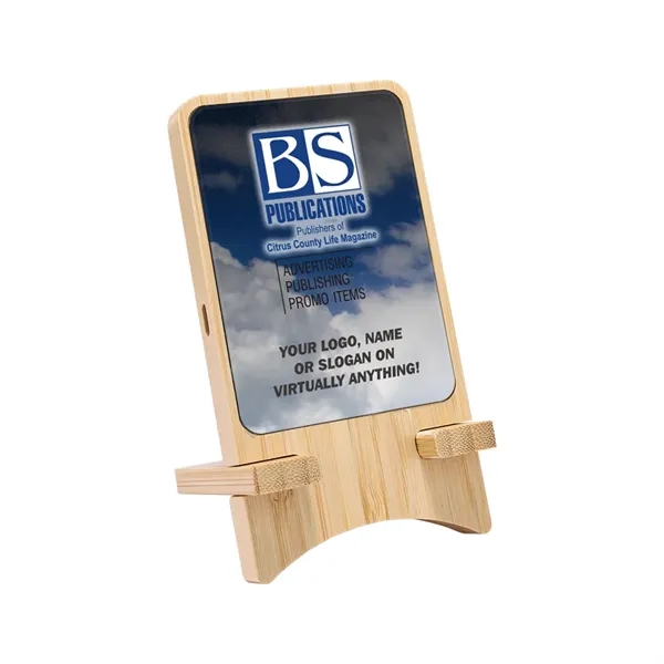 Aurora Light-up Bamboo Wireless Charger Stand: Eco-conscious, efficient, stylish. Doubles as... from ASI 90154 Sunjoy Group Inc