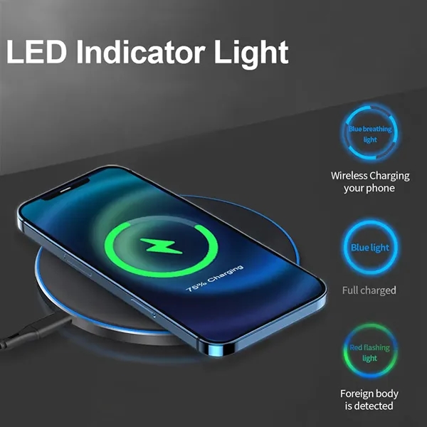 Built with one solid aluminum case, Walnut Street Light-up 15W Qi... from ASI 90154 Sunjoy Group Inc