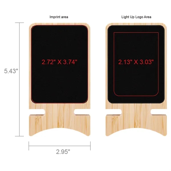 Aurora Light-up Bamboo Wireless Charger Stand: Eco-conscious, efficient, stylish. Doubles as... from ASI 90154 Sunjoy Group Inc