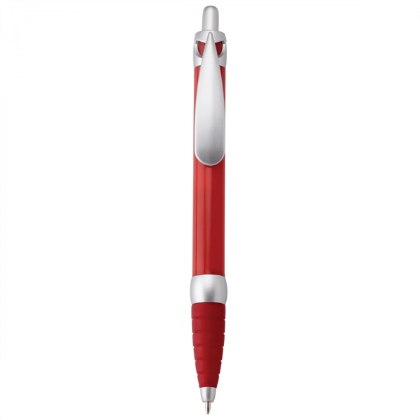 Plastic push-action pen with customized double-sided imprint on a retractable banner.... from ASI 88660 Spector & Co.