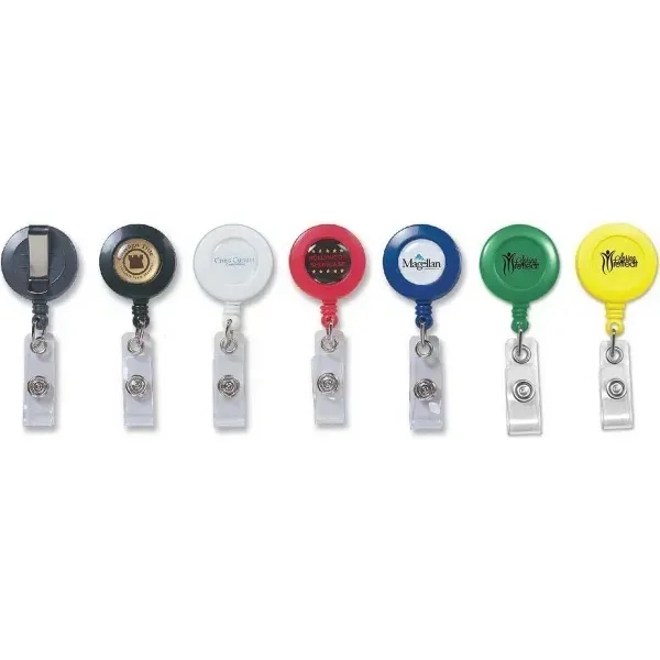 Solid color retractable badge holder.... from ASI 54100 Fields Manufacturing Inc