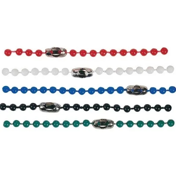 Plastic 38" beaded chain with metal connector. Blank item only.... from ASI 54100 Fields Manufacturing Inc