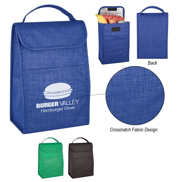 Lunch bag made of 80 gram non-woven, coated water-resistant polypropylene with... from ASI 61125 Hit Promotional Products / Hit®