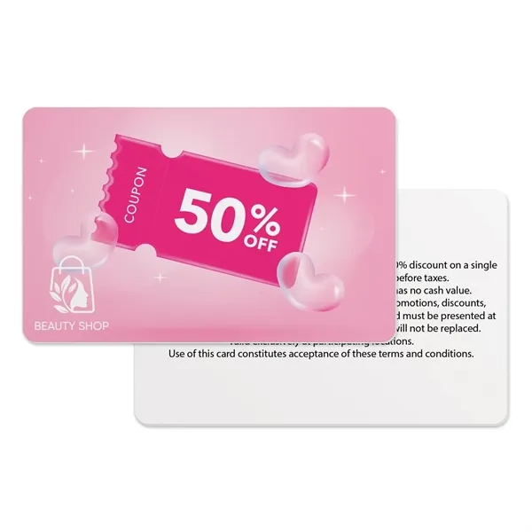 Premium .025 two sided wallet card with compressed lamination.... from ASI 87400 ArtechPro