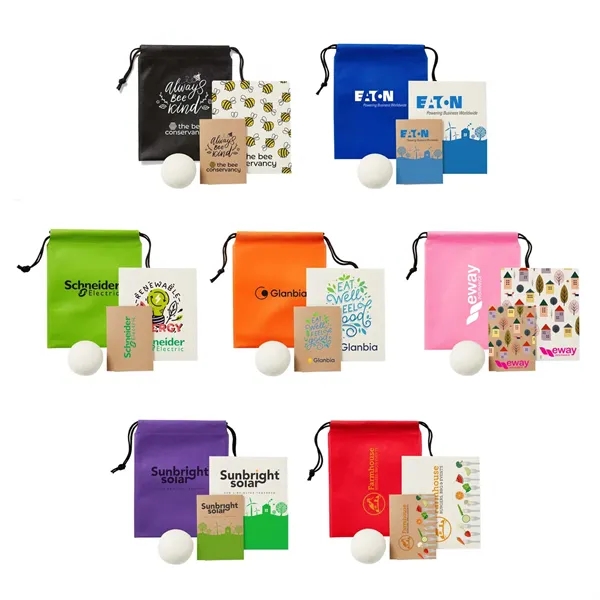 Sustainable starter kit with dryer balls, dish cloth and bees wrap,... from ASI 63549 Jornik Manufacturing Corp