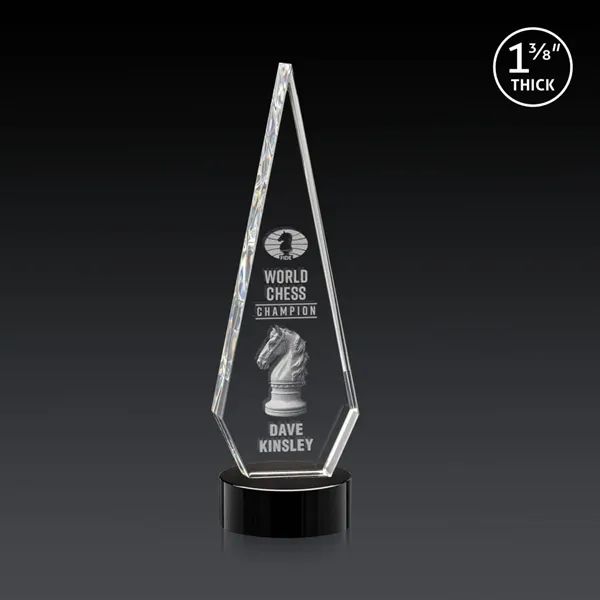 This Optical Crystal Springfield 3D Award on base features an elongated,... from ASI 84592 St Regis Group / St Regis