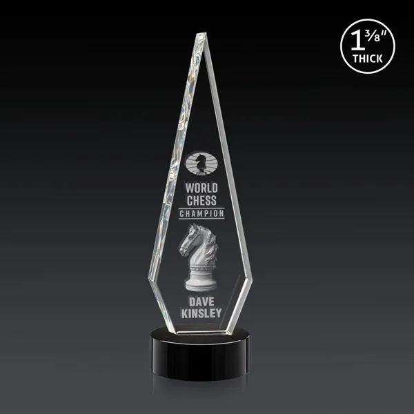 This Optical Crystal Springfield 3D Award on base features an elongated,... from ASI 84592 St Regis Group / St Regis
