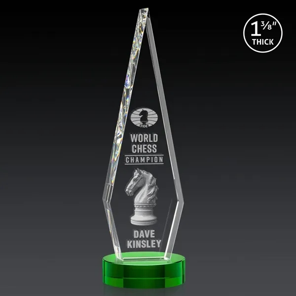 This Optical Crystal Springfield 3D Award on base features an elongated,... from ASI 84592 St Regis Group / St Regis