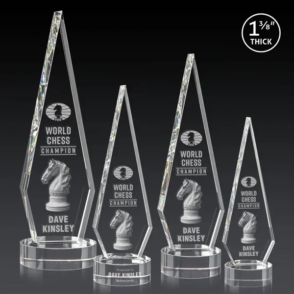 This Optical Crystal Springfield 3D Award on base features an elongated,... from ASI 84592 St Regis Group / St Regis