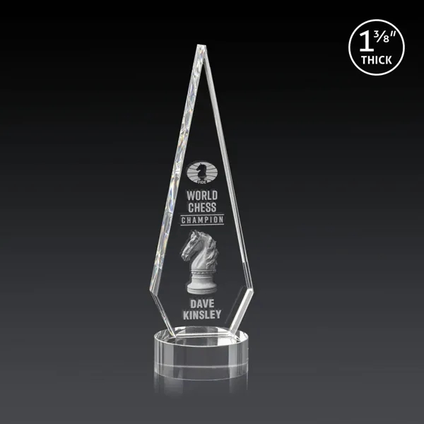 This Optical Crystal Springfield 3D Award on base features an elongated,... from ASI 84592 St Regis Group / St Regis