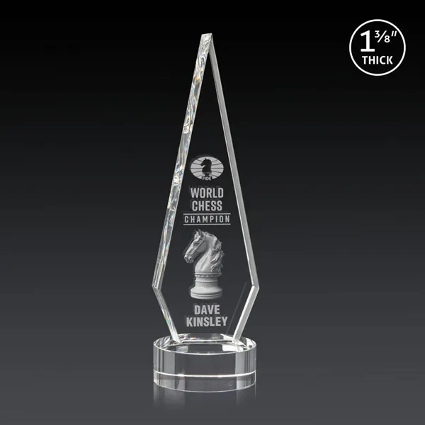 This Optical Crystal Springfield 3D Award on base features an elongated,... from ASI 84592 St Regis Group / St Regis