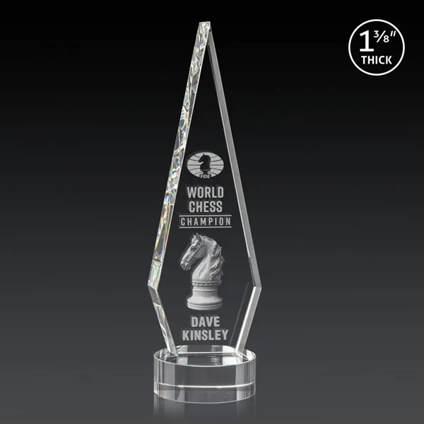 This Optical Crystal Springfield 3D Award on base features an elongated,... from ASI 84592 St Regis Group / St Regis
