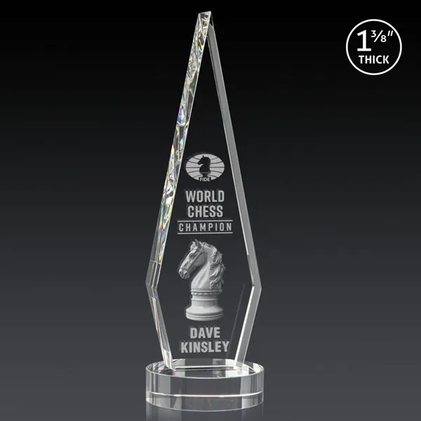 This Optical Crystal Springfield 3D Award on base features an elongated,... from ASI 84592 St Regis Group / St Regis