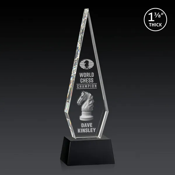 This Optical Crystal Springfield 3D Award on base features an elongated,... from ASI 84592 St Regis Group / St Regis
