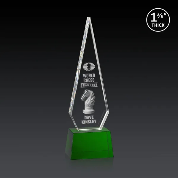 This Optical Crystal Springfield 3D Award on base features an elongated,... from ASI 84592 St Regis Group / St Regis