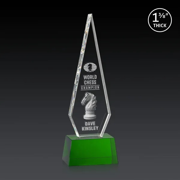 This Optical Crystal Springfield 3D Award on base features an elongated,... from ASI 84592 St Regis Group / St Regis