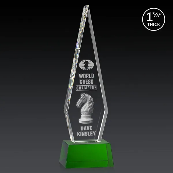 This Optical Crystal Springfield 3D Award on base features an elongated,... from ASI 84592 St Regis Group / St Regis