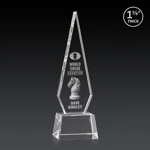 This Optical Crystal Springfield 3D Award on base features an elongated,... from ASI 84592 St Regis Group / St Regis