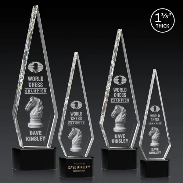 This Optical Crystal Springfield 3D Award on base features an elongated,... from ASI 84592 St Regis Group / St Regis