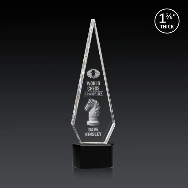 This Optical Crystal Springfield 3D Award on base features an elongated,... from ASI 84592 St Regis Group / St Regis