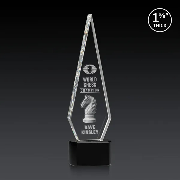 This Optical Crystal Springfield 3D Award on base features an elongated,... from ASI 84592 St Regis Group / St Regis