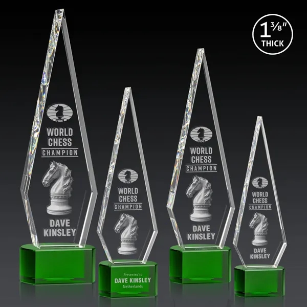 This Optical Crystal Springfield 3D Award on base features an elongated,... from ASI 84592 St Regis Group / St Regis