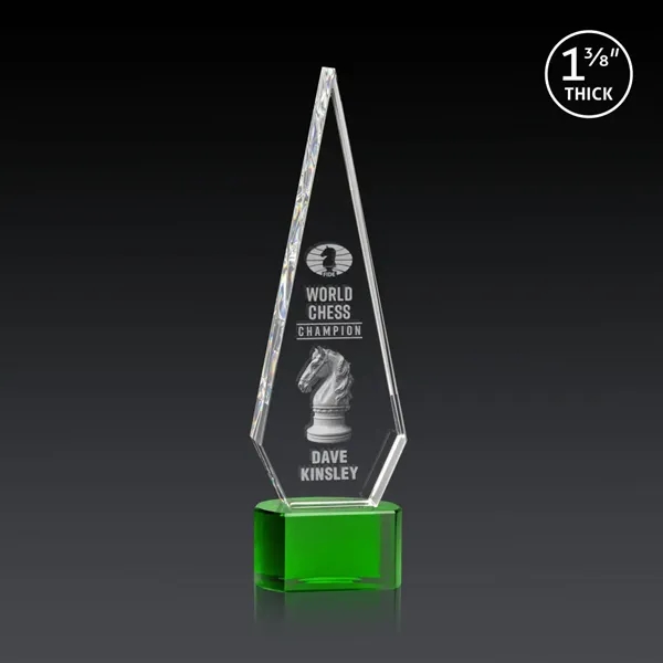This Optical Crystal Springfield 3D Award on base features an elongated,... from ASI 84592 St Regis Group / St Regis