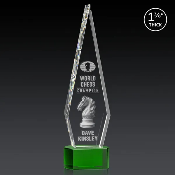 This Optical Crystal Springfield 3D Award on base features an elongated,... from ASI 84592 St Regis Group / St Regis