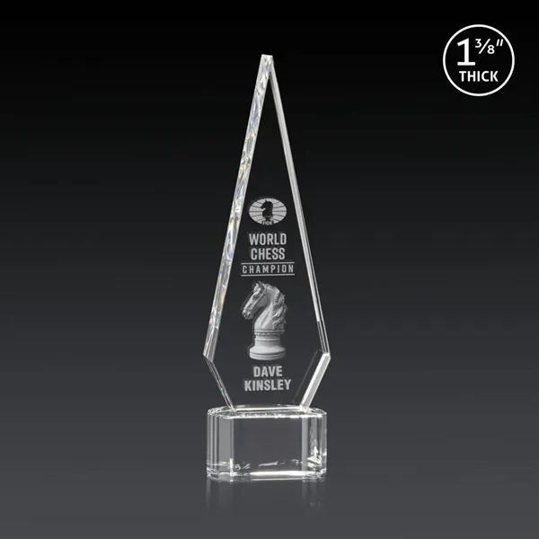 This Optical Crystal Springfield 3D Award on base features an elongated,... from ASI 84592 St Regis Group / St Regis