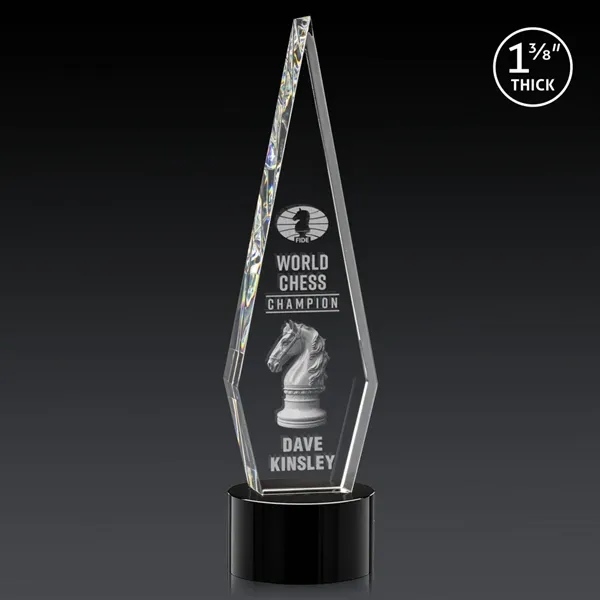 This Optical Crystal Springfield 3D Award on base features an elongated,... from ASI 84592 St Regis Group / St Regis
