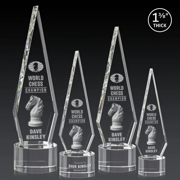 This Optical Crystal Springfield 3D Award on base features an elongated,... from ASI 84592 St Regis Group / St Regis