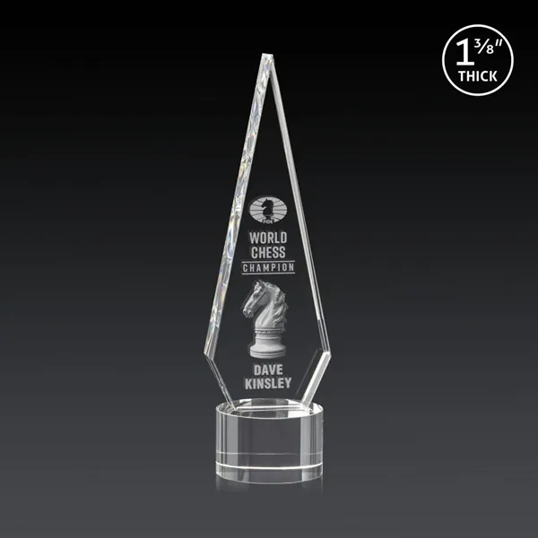 This Optical Crystal Springfield 3D Award on base features an elongated,... from ASI 84592 St Regis Group / St Regis