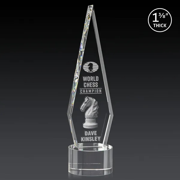 This Optical Crystal Springfield 3D Award on base features an elongated,... from ASI 84592 St Regis Group / St Regis