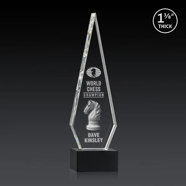 This Optical Crystal Springfield 3D Award on base features an elongated,... from ASI 84592 St Regis Group / St Regis