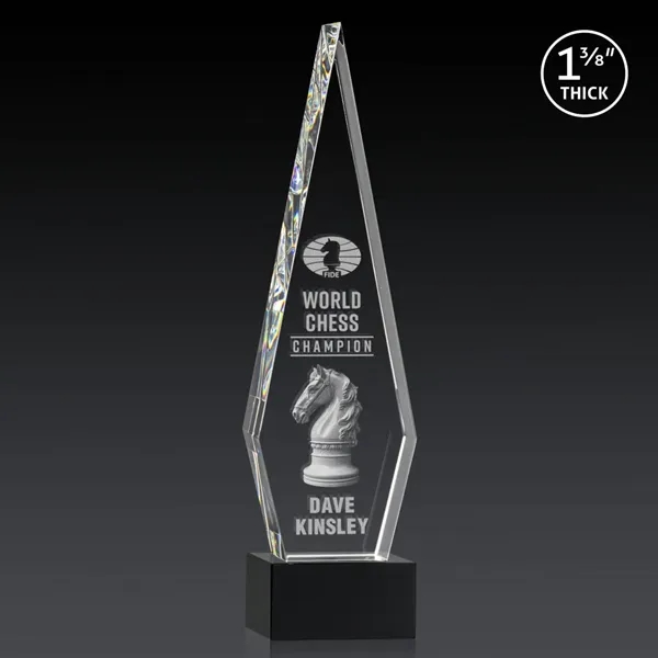 This Optical Crystal Springfield 3D Award on base features an elongated,... from ASI 84592 St Regis Group / St Regis
