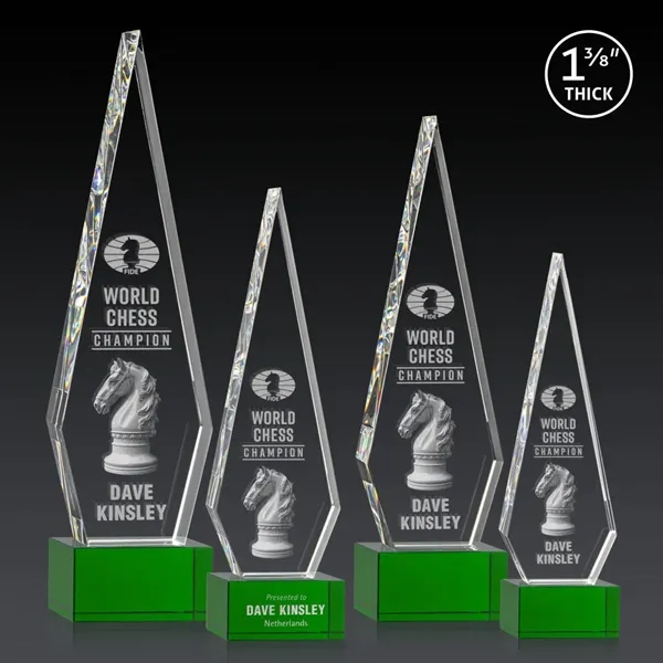 This Optical Crystal Springfield 3D Award on base features an elongated,... from ASI 84592 St Regis Group / St Regis
