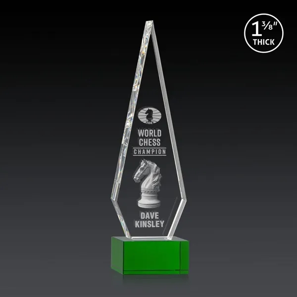 This Optical Crystal Springfield 3D Award on base features an elongated,... from ASI 84592 St Regis Group / St Regis