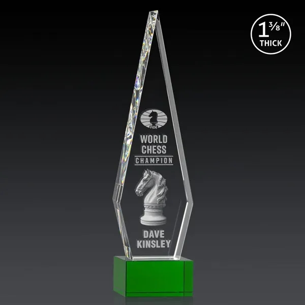 This Optical Crystal Springfield 3D Award on base features an elongated,... from ASI 84592 St Regis Group / St Regis