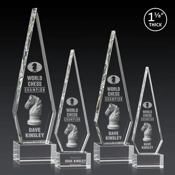 This Optical Crystal Springfield 3D Award on base features an elongated,... from ASI 84592 St Regis Group / St Regis