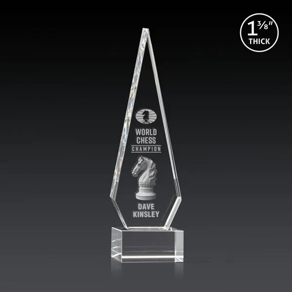 This Optical Crystal Springfield 3D Award on base features an elongated,... from ASI 84592 St Regis Group / St Regis