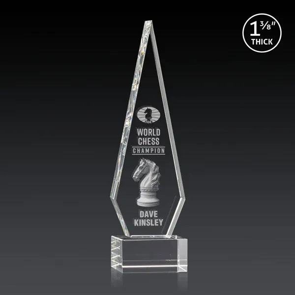 This Optical Crystal Springfield 3D Award on base features an elongated,... from ASI 84592 St Regis Group / St Regis