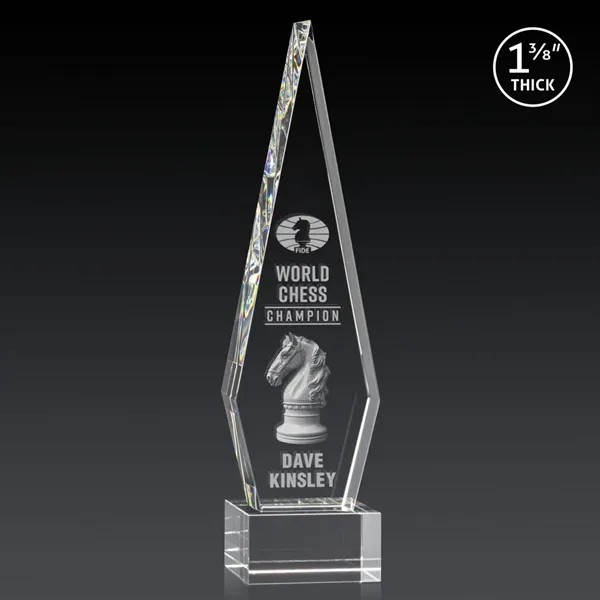 This Optical Crystal Springfield 3D Award on base features an elongated,... from ASI 84592 St Regis Group / St Regis