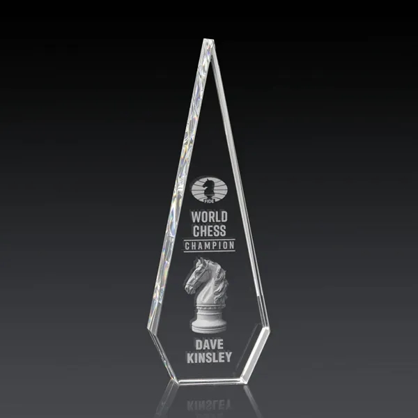 This Optical Crystal Springfield 3D Award features an elongated, tall diamond-shape.... from ASI 84592 St Regis Group / St Regis