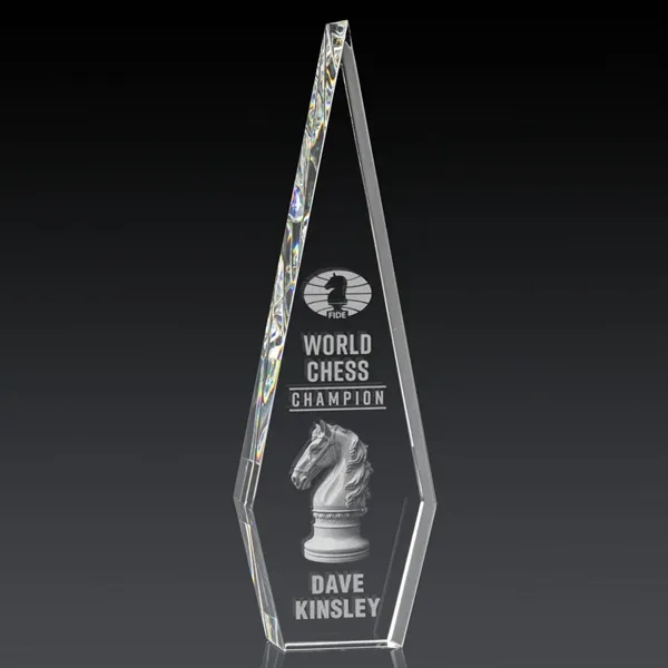 This Optical Crystal Springfield 3D Award features an elongated, tall diamond-shape.... from ASI 84592 St Regis Group / St Regis
