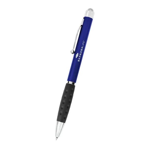 Twist-action ballpoint pen with fidget roller ball topper.... from ASI 61125 Hit Promotional Products / Hit®